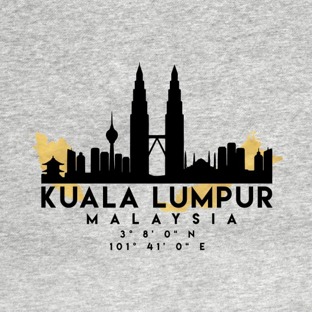 Kuala Lumpur Malaysia Skyline Map Art by deificusArt